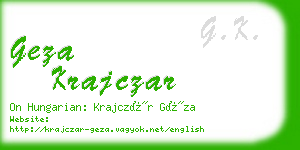 geza krajczar business card